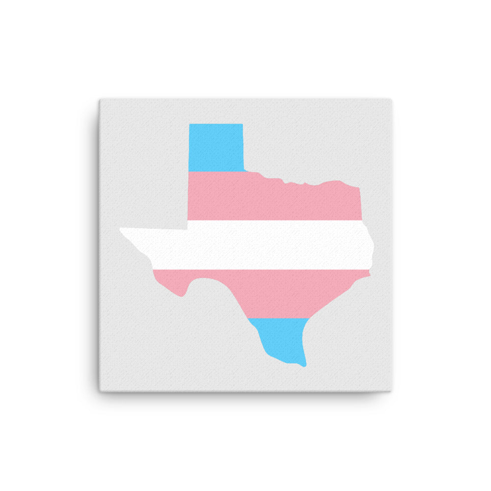 Texas Transgender Trans Pride Canvas Wall Art 16in×16in Transgender Texas thin-canvas-_in_-16x16-front-63eadc019fc8a