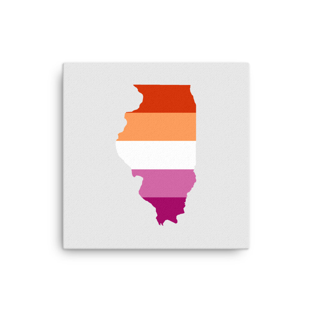 Illinois Lesbian Pride Canvas Wall Art 16″×16″ Lesbian Illinois thin-canvas-_in_-16x16-front-63ed79bc35963