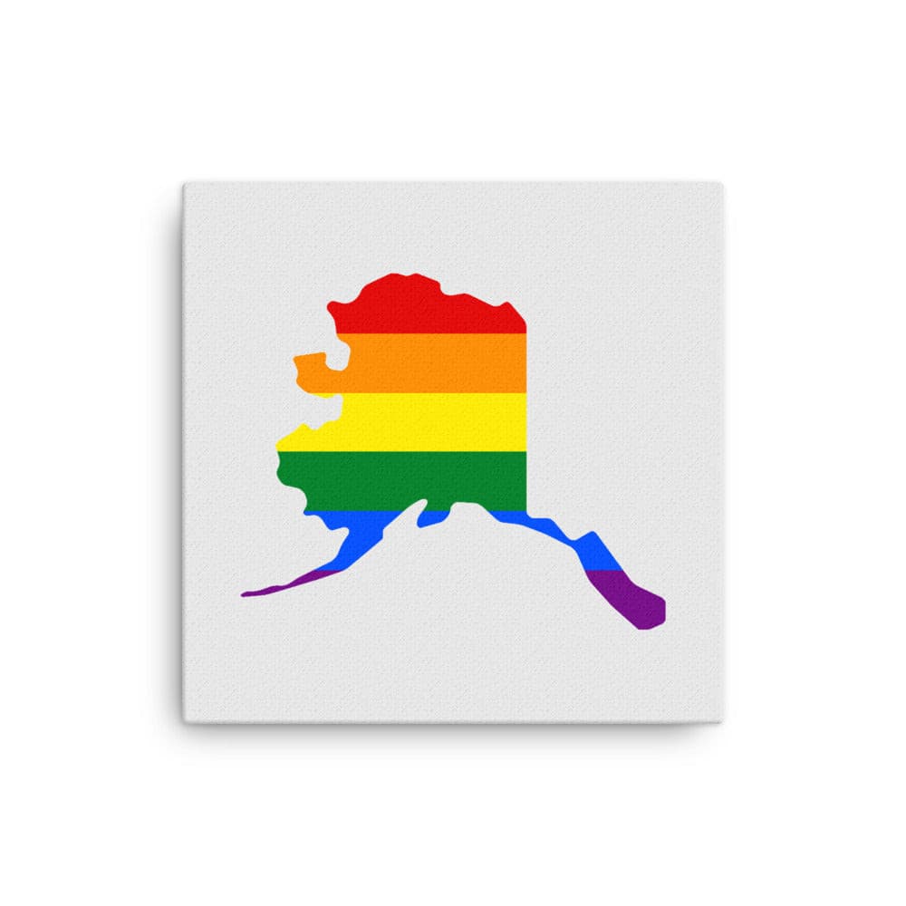 Alaska LGBTQ Pride Canvas Wall Art 16in×16in Pride thin-canvas-_in_-16x16-front-6408c9ad39044