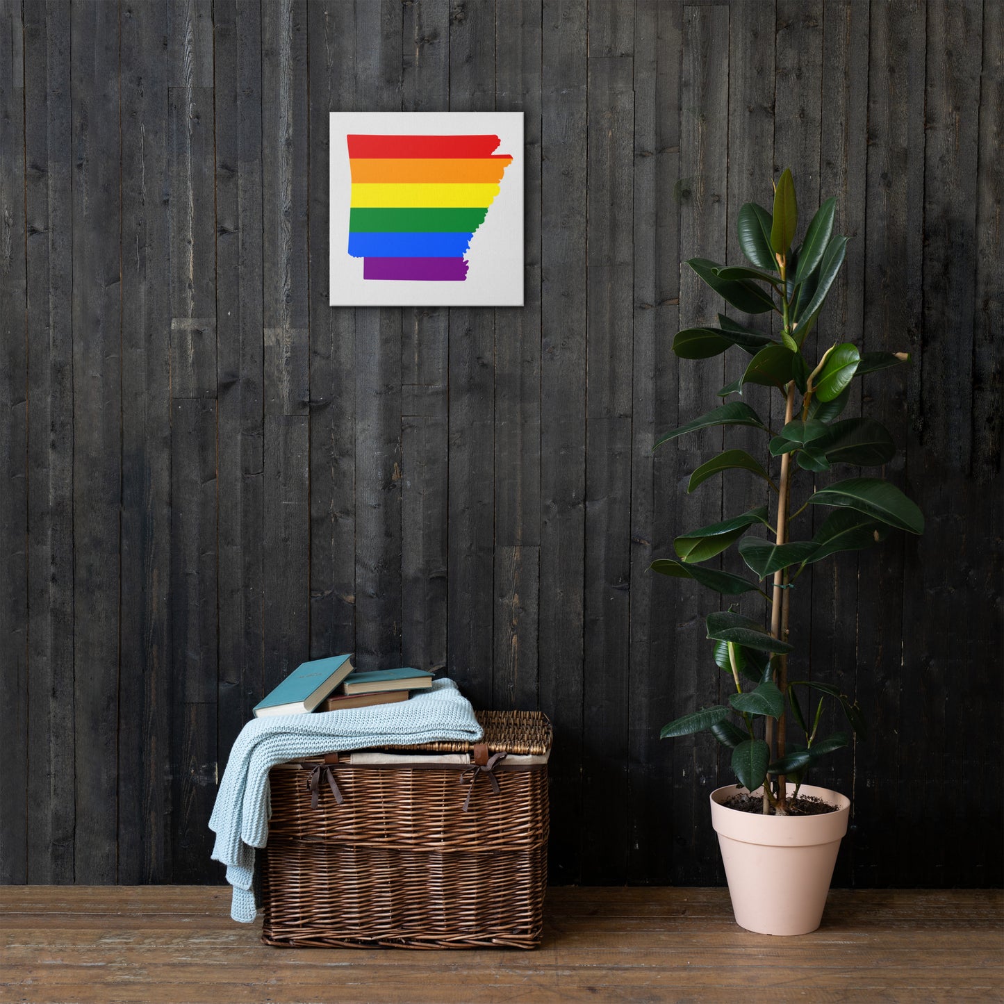 Arkansas LGBTQ Pride Canvas Wall Art thin-canvas-_in_-16x16-front-64092ad7ac311