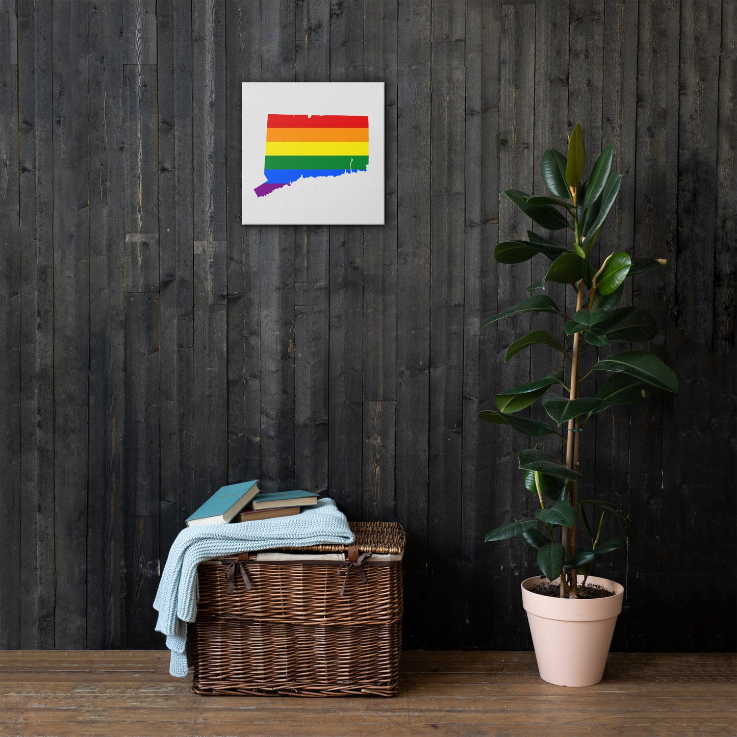 Connecticut LGBTQ Pride Canvas Wall Art thin-canvas-_in_-16x16-front-640932a6087e0