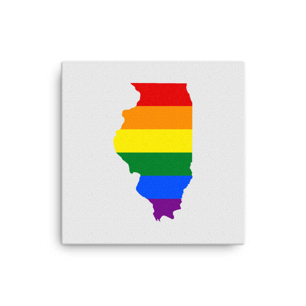 Illinois LGBTQ Pride Canvas Wall Art 16″×16″ Pride Illinois thin-canvas-_in_-16x16-front-640938b15ab86