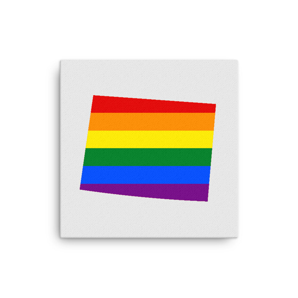 Wyoming LGBTQ Pride Canvas Wall Art 16″×16″ Pride Wyoming thin-canvas-_in_-16x16-front-64093c33abb2a