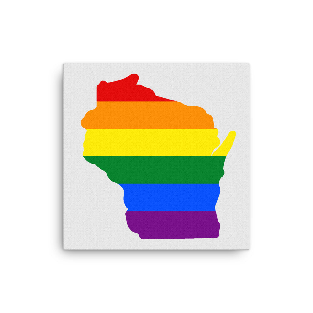 Wisconsin LGBTQ Pride Canvas Wall Art 16″×16″ Pride Wisconsin thin-canvas-_in_-16x16-front-640942ad90c3c