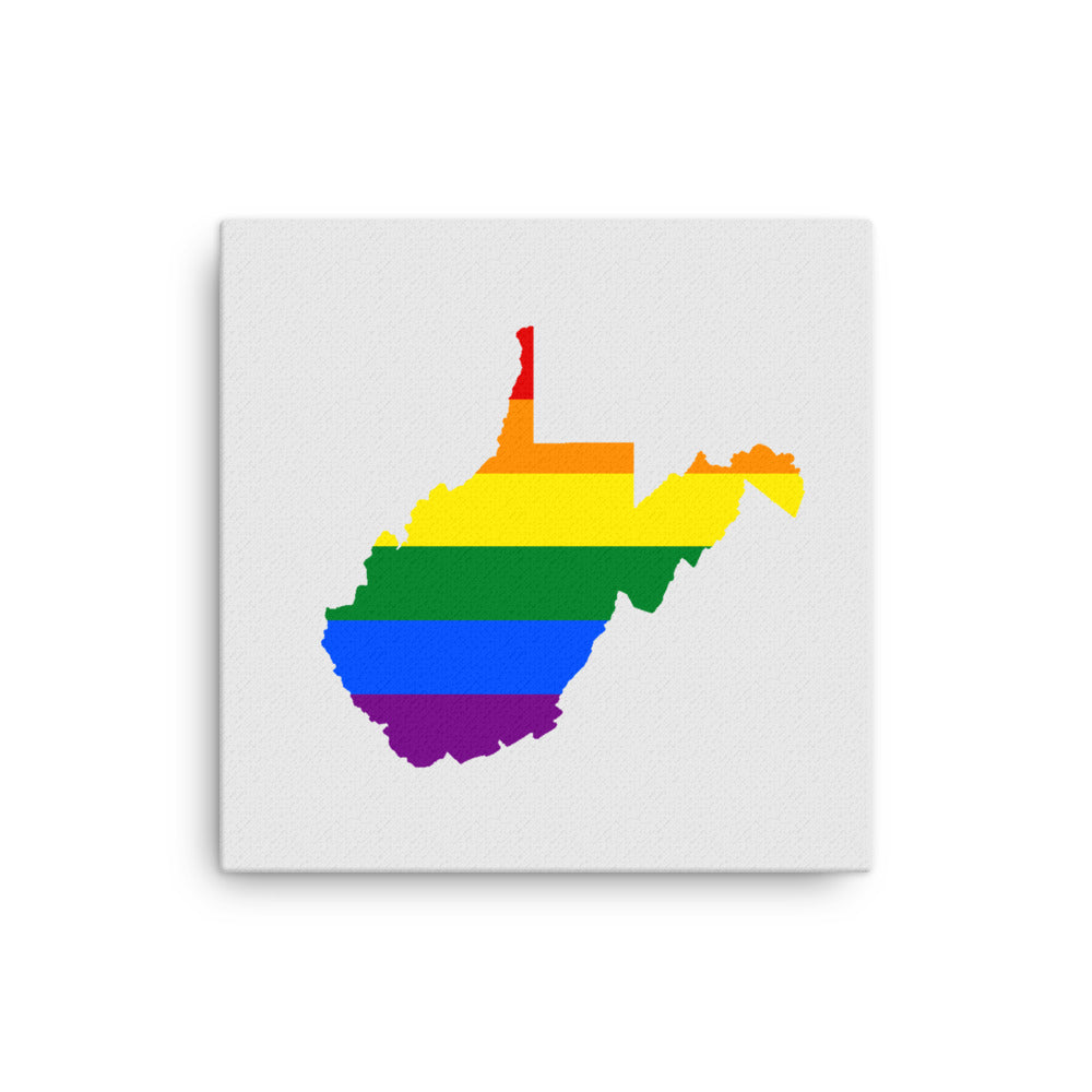 West Virginia LGBTQ Pride Canvas Wall Art Pride West Virginia thin-canvas-_in_-16x16-front-640945d629b4d