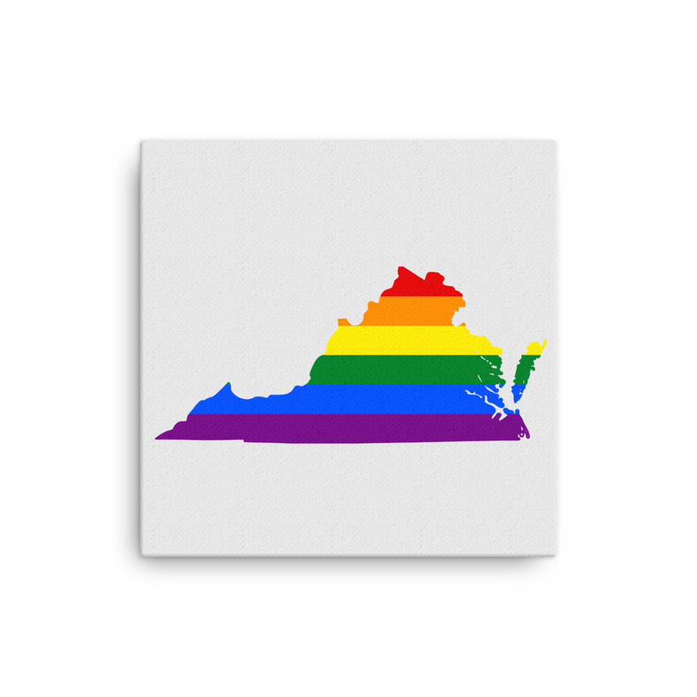 Virginia LGBTQ Pride Canvas Wall Art 16″×16″ Pride Virginia thin-canvas-_in_-16x16-front-641b5fa169f82