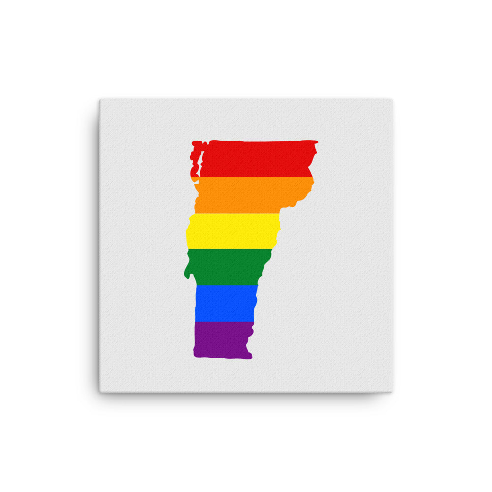 Vermont LGBTQ Pride Canvas Wall Art 16″×16″ Pride Vermont thin-canvas-_in_-16x16-front-641b60978dc80