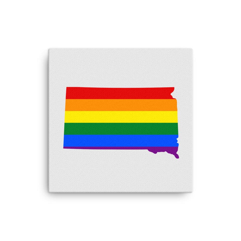 South Dakota LGBTQ Pride Canvas Wall Art 16″×16″ thin-canvas-_in_-16x16-front-641b71d683800