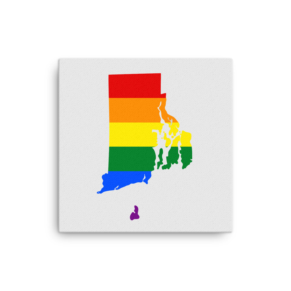 Rhode Island LGBTQ Pride Canvas Wall Art 16″×16″ Pride Rhode Island thin-canvas-_in_-16x16-front-642317ae8cf1a