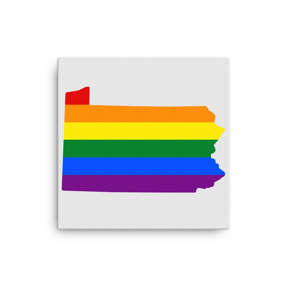 Pennsylvania LGBTQ Pride Canvas Wall Art 16″×16″ Pride Pennsylvania thin-canvas-_in_-16x16-front-64232f21b0d20