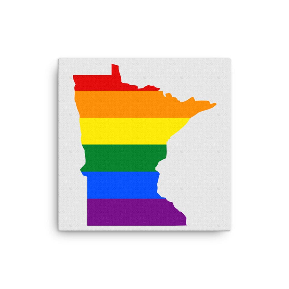 Minnesota LGBTQ Pride Canvas Wall Art 16″×16″ Pride Minnesota thin-canvas-_in_-16x16-front-642e1e457d97a