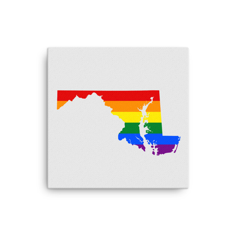 Maryland LGBTQ Pride Canvas Wall Art 16″×16″ Pride Maryland thin-canvas-_in_-16x16-front-642e21ebb31ad