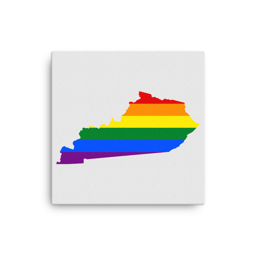 Kentucky LGBTQ Pride Canvas Wall Art 16″×16″ Pride Kentucky thin-canvas-_in_-16x16-front-642e23637524b