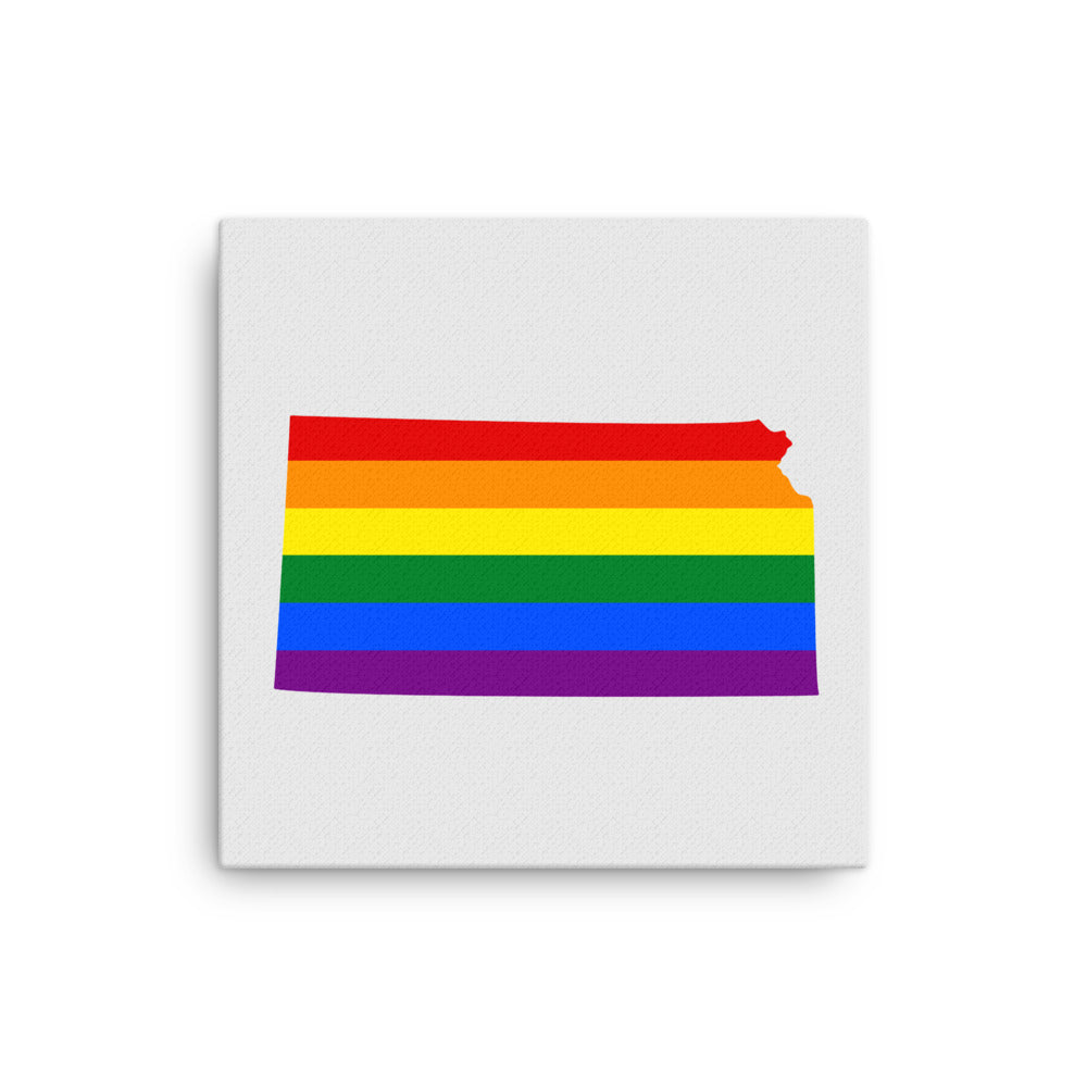 Kansas LGBTQ Pride Canvas Wall Art 16″×16″ Pride Kansas thin-canvas-_in_-16x16-front-642e23bea6cf9