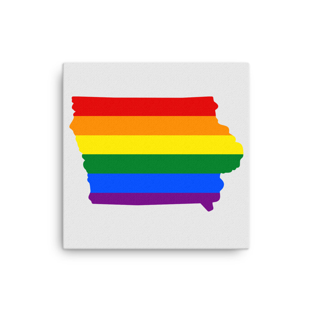 Iowa LGBTQ Pride Canvas Wall Art 16″×16″ Pride Iowa thin-canvas-_in_-16x16-front-642e258f921b3