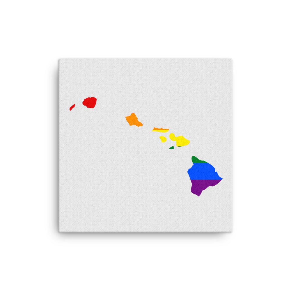 Hawaii LGBTQ Pride Canvas Wall Art 16″×16″ Pride Hawaii thin-canvas-_in_-16x16-front-642e26408eadb