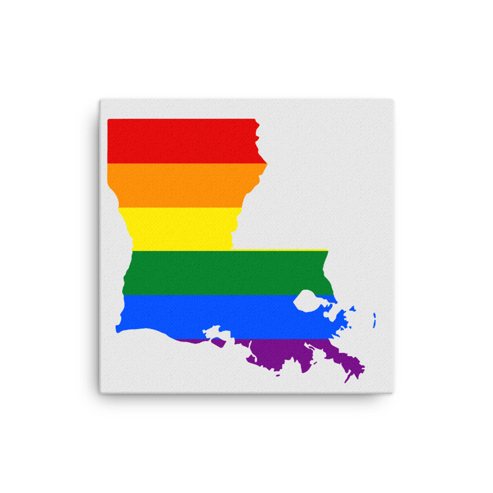 Louisiana LGBTQ Pride Canvas Wall Art 16″×16″ Pride Louisiana thin-canvas-_in_-16x16-front-642e38fc0b766