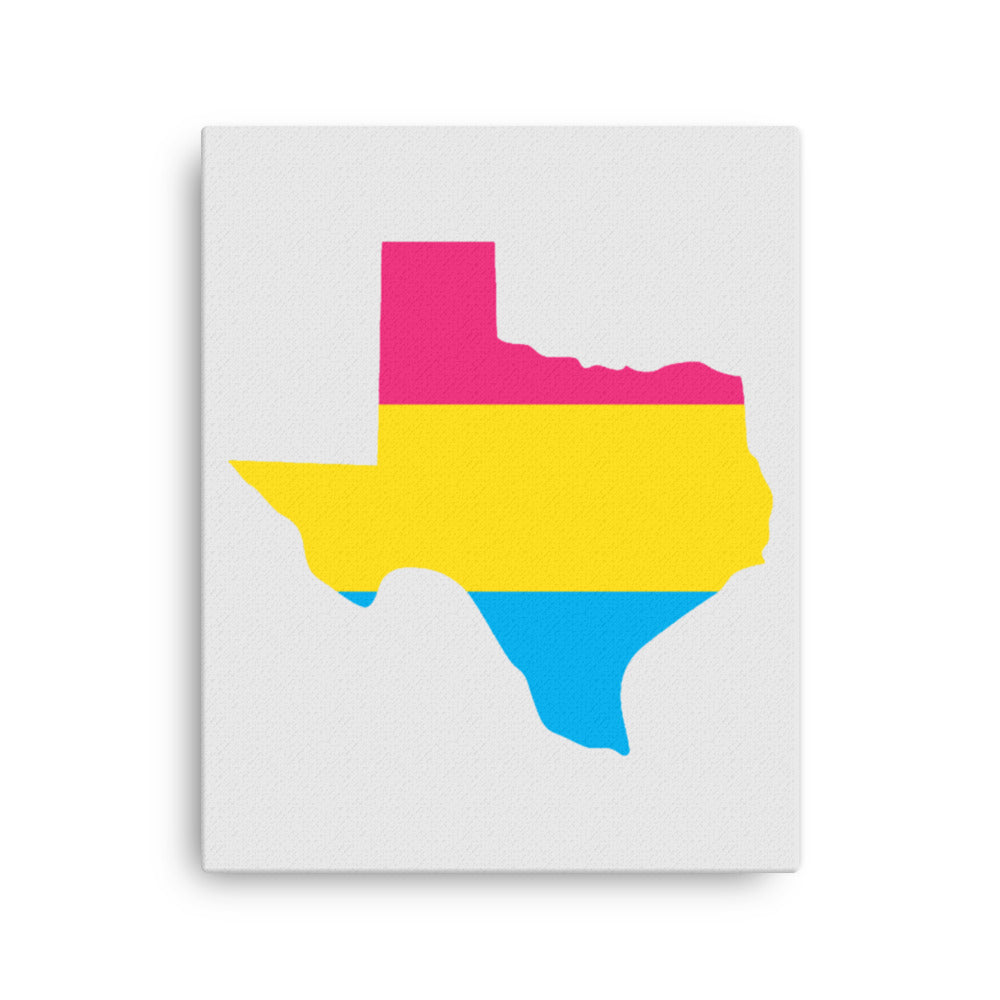 Texas Pansexual Pan Pride Canvas Wall Art 16in×20in Pansexual Texas thin-canvas-_in_-16x20-front-638ced99f0757