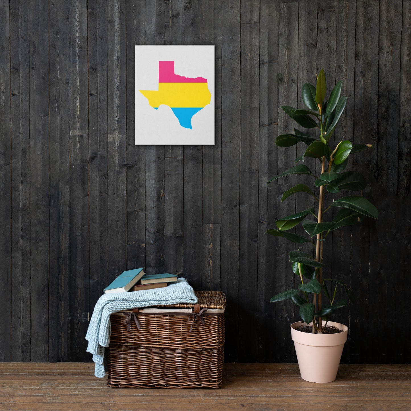 Texas Pansexual Pan Pride Canvas Wall Art thin-canvas-_in_-16x20-front-638cef340e5dc