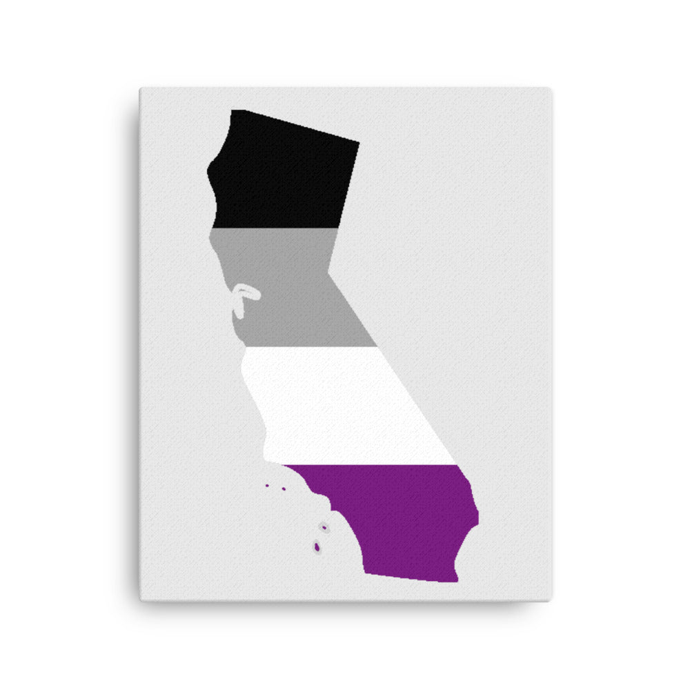 California Asexual Pride Canvas Wall Art 16in×20in Asexual California thin-canvas-_in_-16x20-front-638eaa6a26044