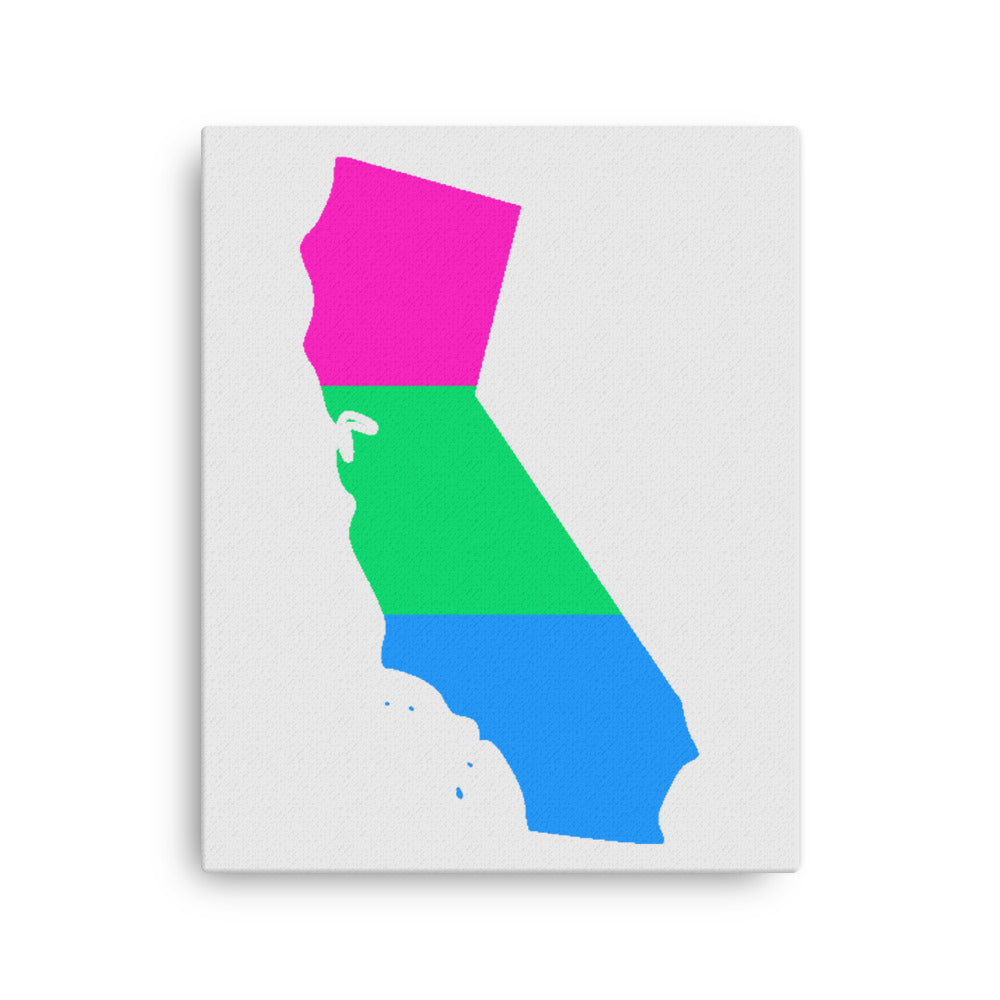 California Polysexual Poly Pride Canvas Wall Art 16in×20in Polysexual California thin-canvas-_in_-16x20-front-638eada4a970f