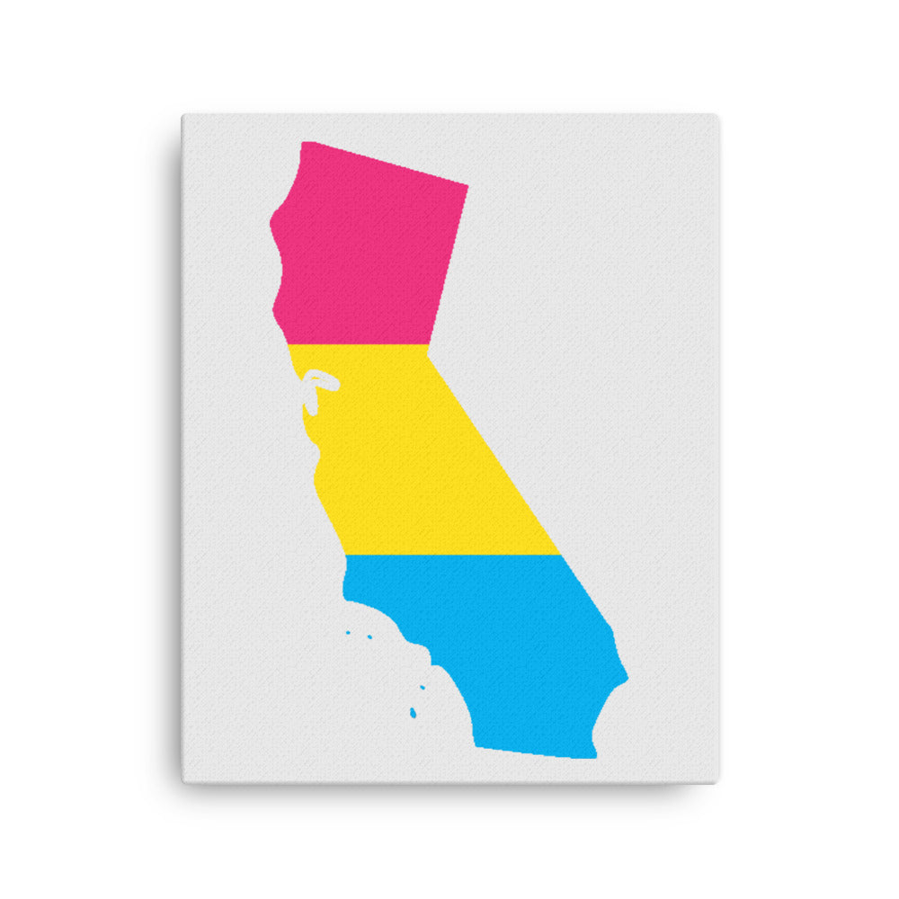 California Pansexual Pan Pride Canvas Wall Art 16in×20in Pansexual California thin-canvas-_in_-16x20-front-638eaead289b2