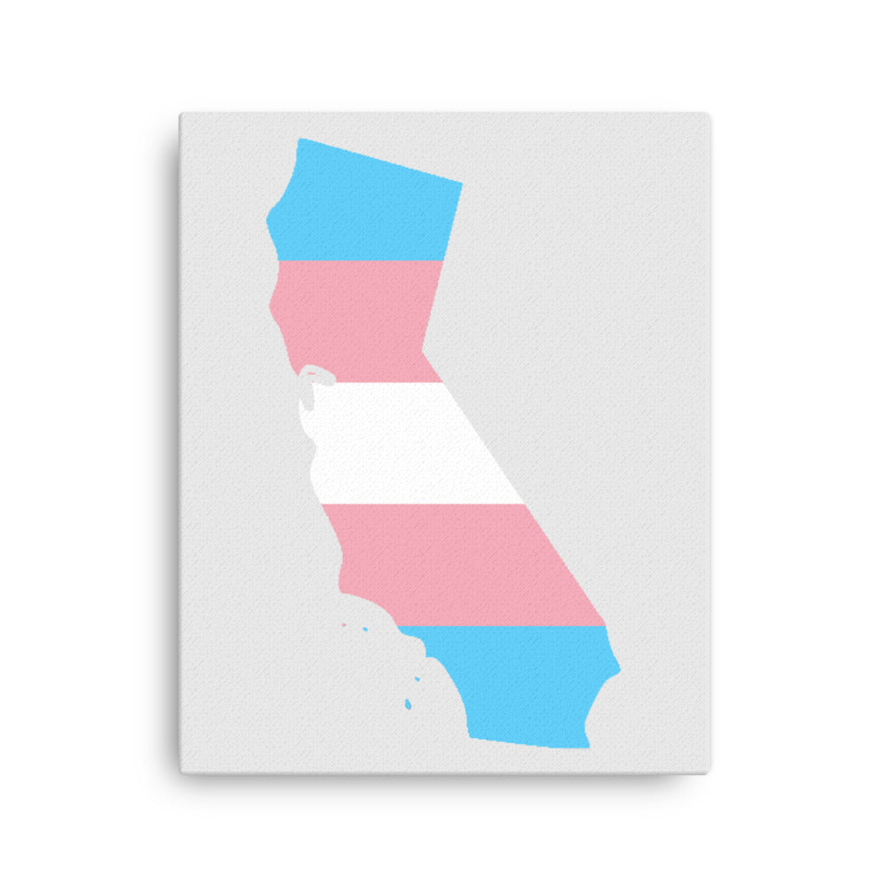 California Transgender Trans Pride Canvas Wall Art 16in×20in Transgender California thin-canvas-_in_-16x20-front-638eb03971b60