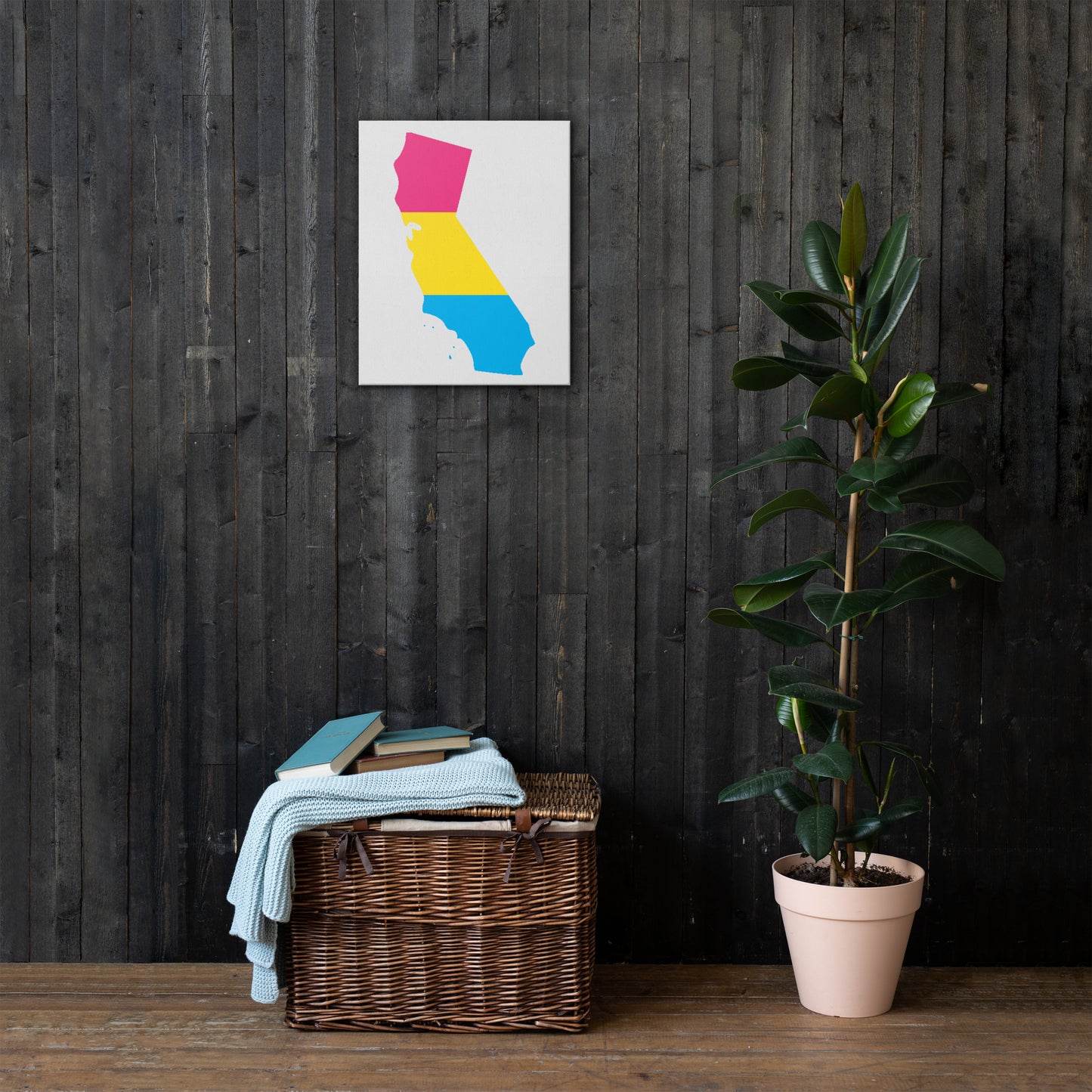 California Pansexual Pan Pride Canvas Wall Art thin-canvas-_in_-16x20-front-638eb4191090b