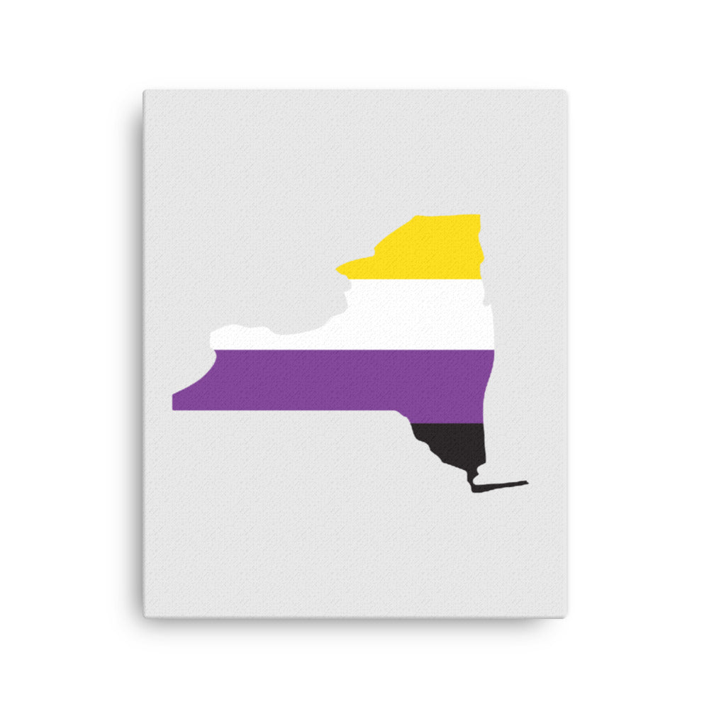 New York Nonbinary Enby Pride Canvas Wall Art 16in×20in Nonbinary New York thin-canvas-_in_-16x20-front-638fd336d395a