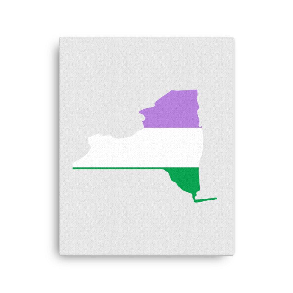 New York Genderqueer Pride Canvas Wall Art 16in×20in Genderqueer New York thin-canvas-_in_-16x20-front-638fd3be271da