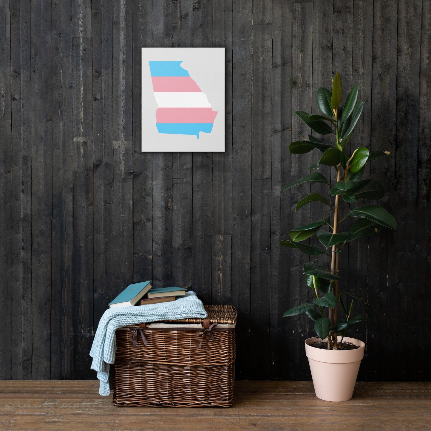 Georgia Transgender Trans Pride Canvas Wall Art thin-canvas-_in_-16x20-front-6392244c11b68