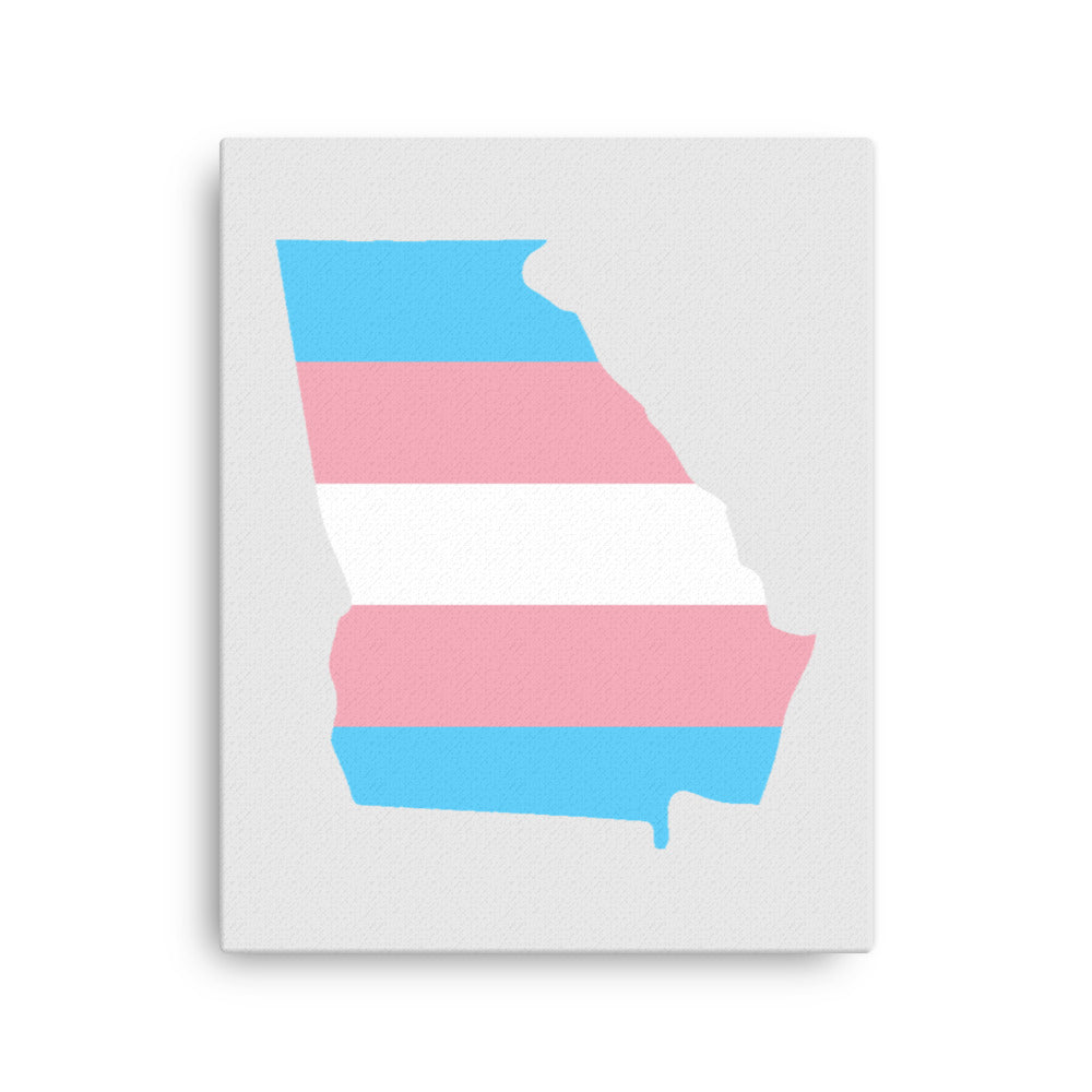 Georgia Transgender Trans Pride Canvas Wall Art 16in×20in Transgender Georgia thin-canvas-_in_-16x20-front-639254ada1d97