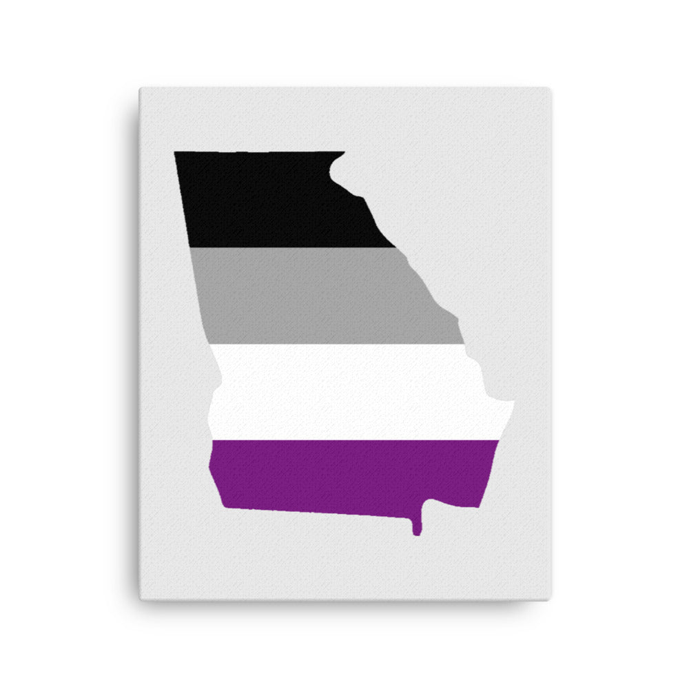 Georgia Asexual Ace Pride Canvas Wall Art 16in×20in Asexual Georgia thin-canvas-_in_-16x20-front-6392621546013