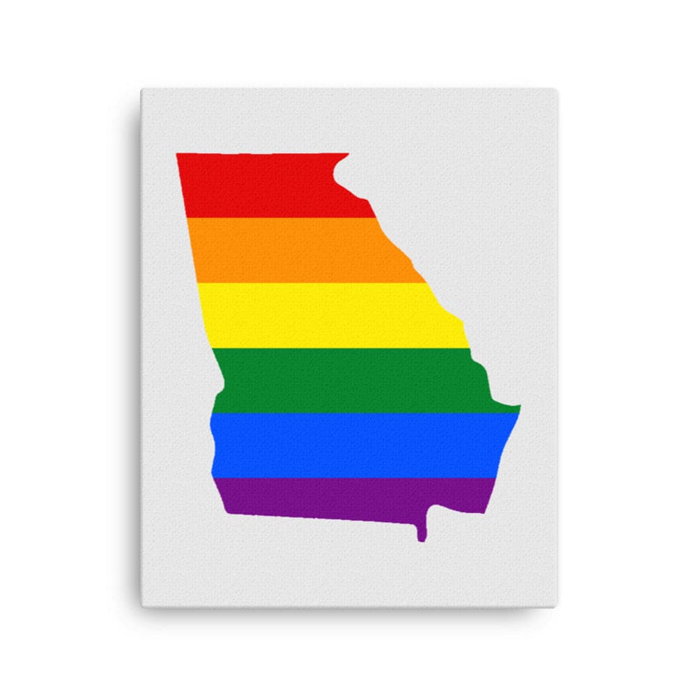 Georgia LGBTQ Pride Canvas Wall Art 16in×20in Pride Georgia thin-canvas-_in_-16x20-front-639263e4746be