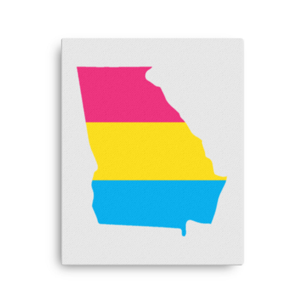 Georgia Pansexual Pan Pride Canvas Wall Art 16in×20in Pansexual Georgia thin-canvas-_in_-16x20-front-6392a01e24754