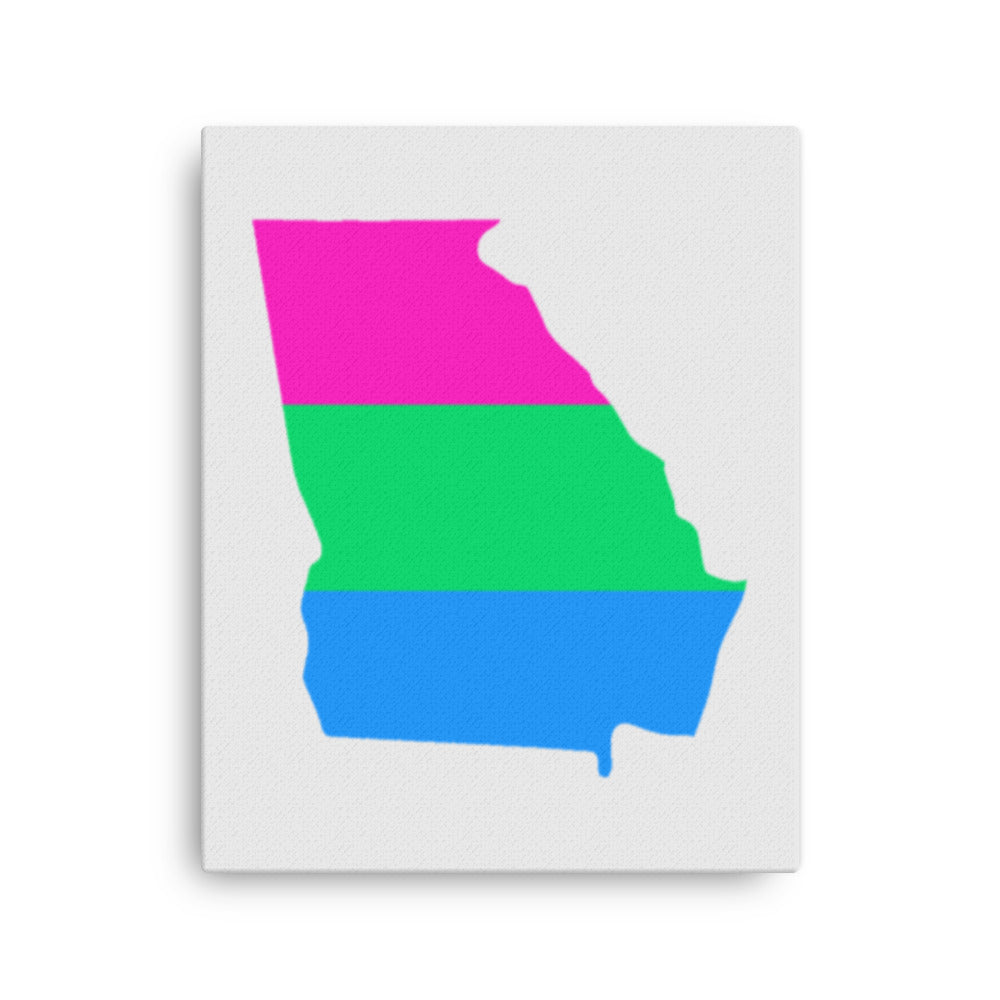 Georgia Polysexual Poly Pride Canvas Wall Art 16in×20in Polysexual Georgia thin-canvas-_in_-16x20-front-6392a365c1908