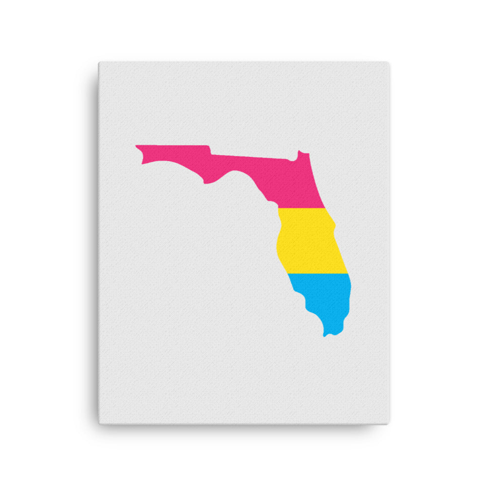 Florida Pansexual Pan Pride Canvas Wall Art 16in×20in Pansexual Florida thin-canvas-_in_-16x20-front-63991b4135547