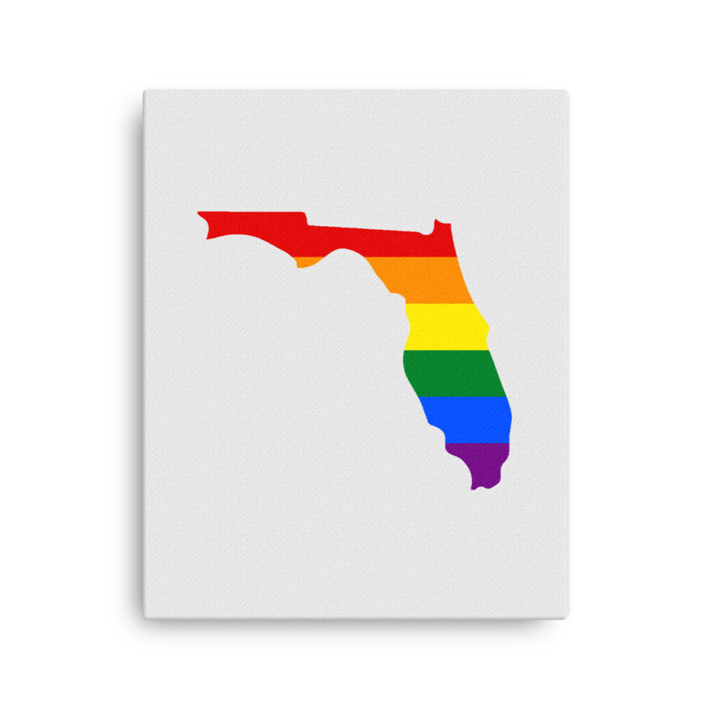 Florida Pride Canvas Wall Art 16in×20in Pride Florida thin-canvas-_in_-16x20-front-63991df9ef90e