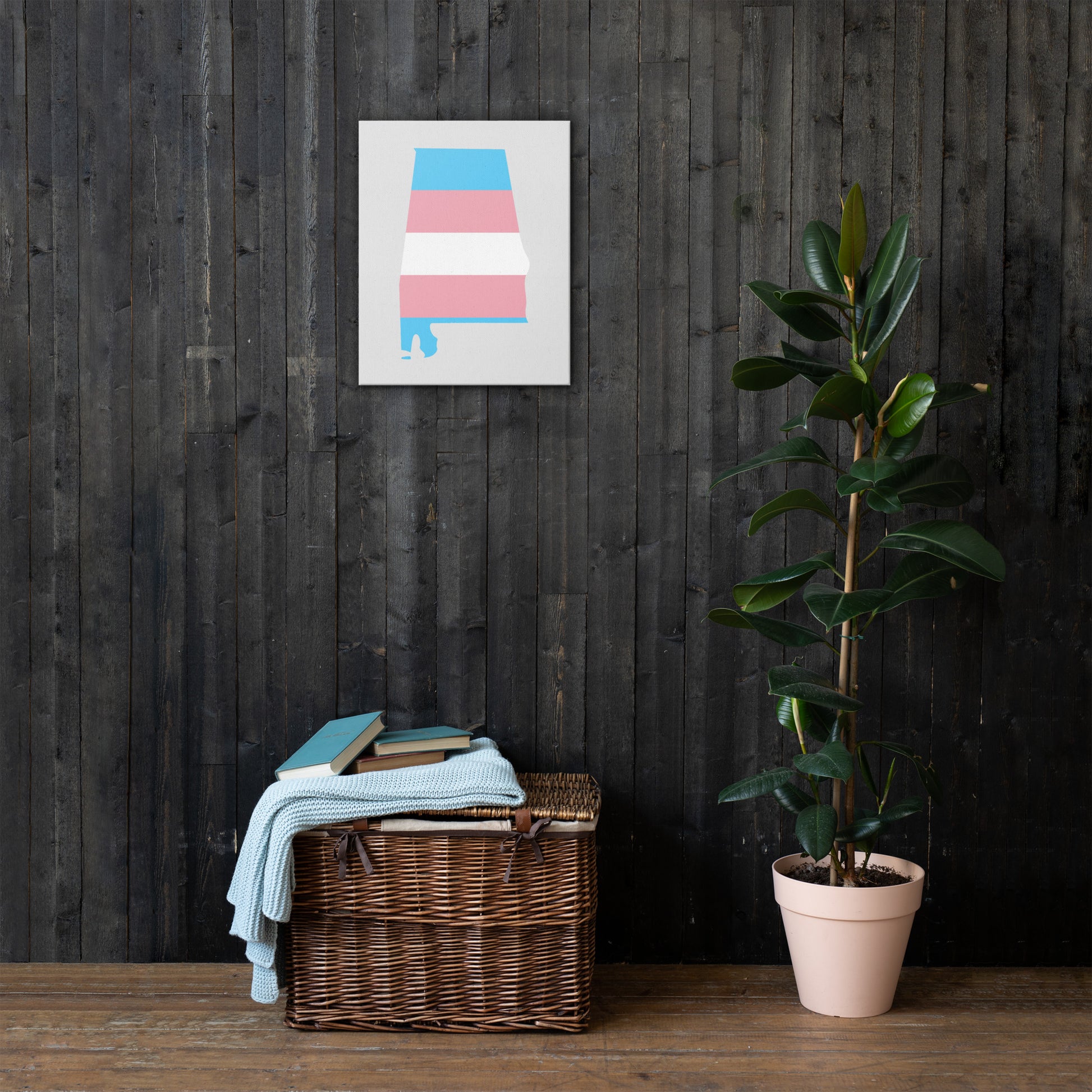 Alabama Transgender Trans Pride Canvas Wall Art thin-canvas-_in_-16x20-front-63a51793230d6