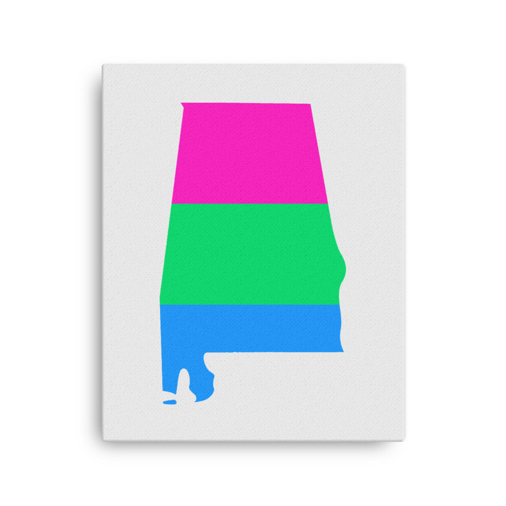 Alabama Polysexual Poly Pride Canvas Wall Art 16in×20in Polysexual Alabama thin-canvas-_in_-16x20-front-63a51aa1f3ef7