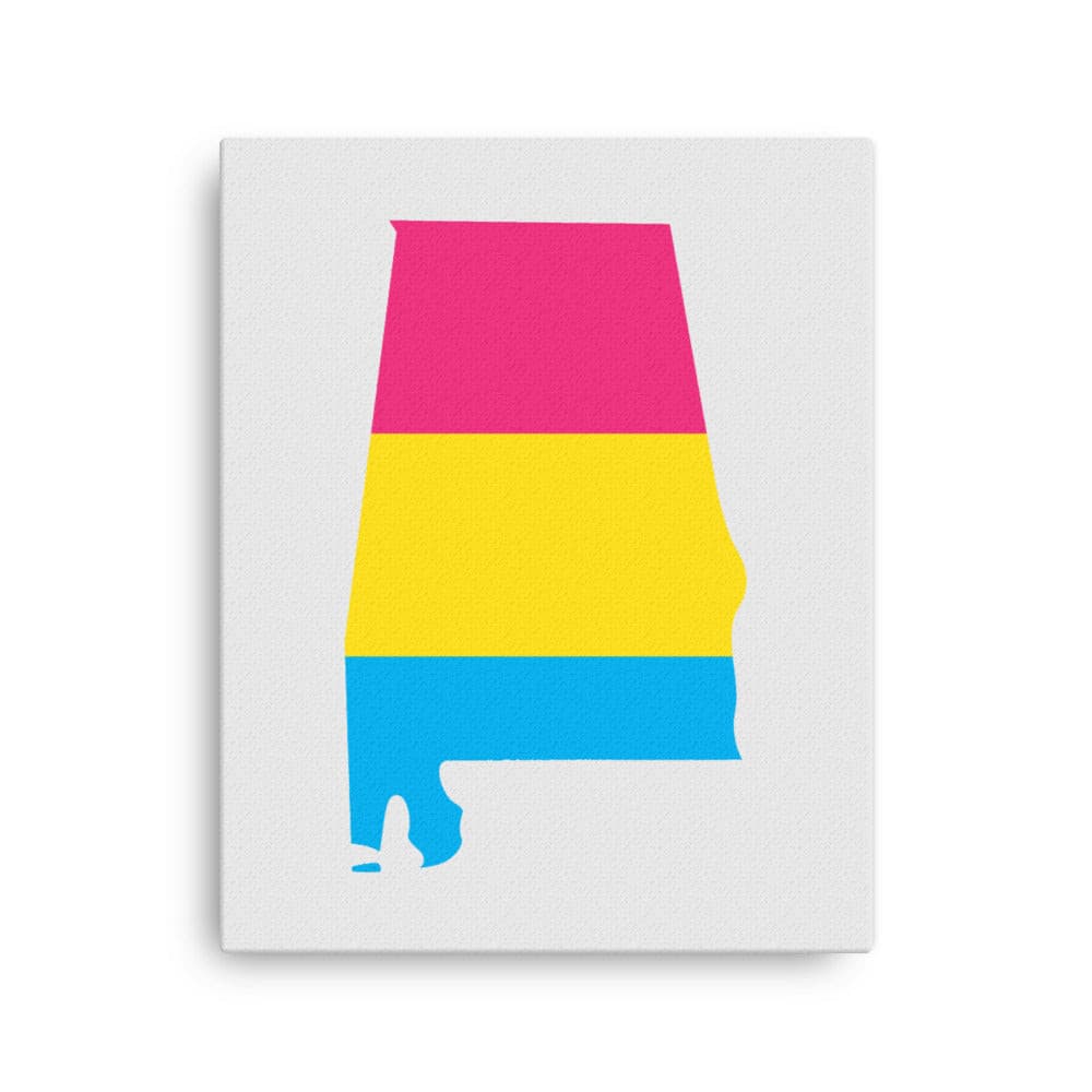 Alabama Pansexual Pan Pride Canvas Wall Art 16in×20in Pansexual Alabama thin-canvas-_in_-16x20-front-63a51b999c1f5