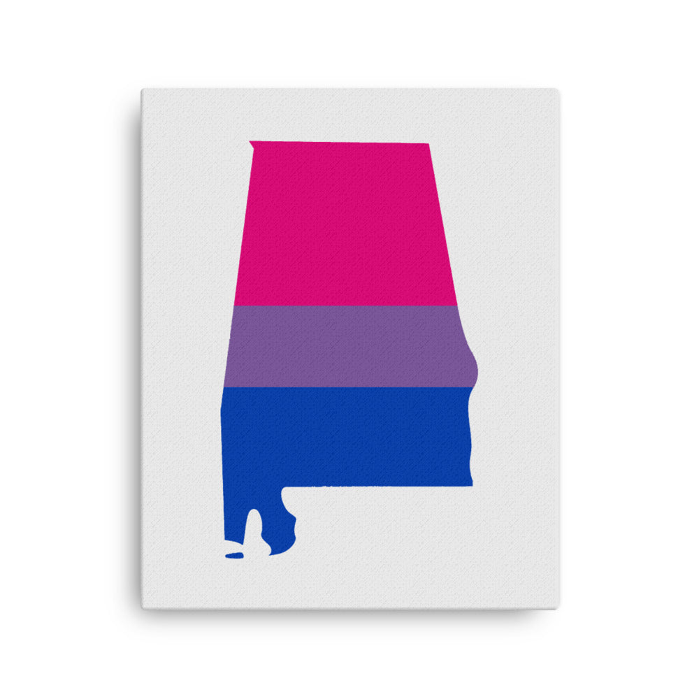 Alabama Bisexual Bi Pride Canvas Wall Art 16in×20in Bisexual Alabama thin-canvas-_in_-16x20-front-63a5215740fbc