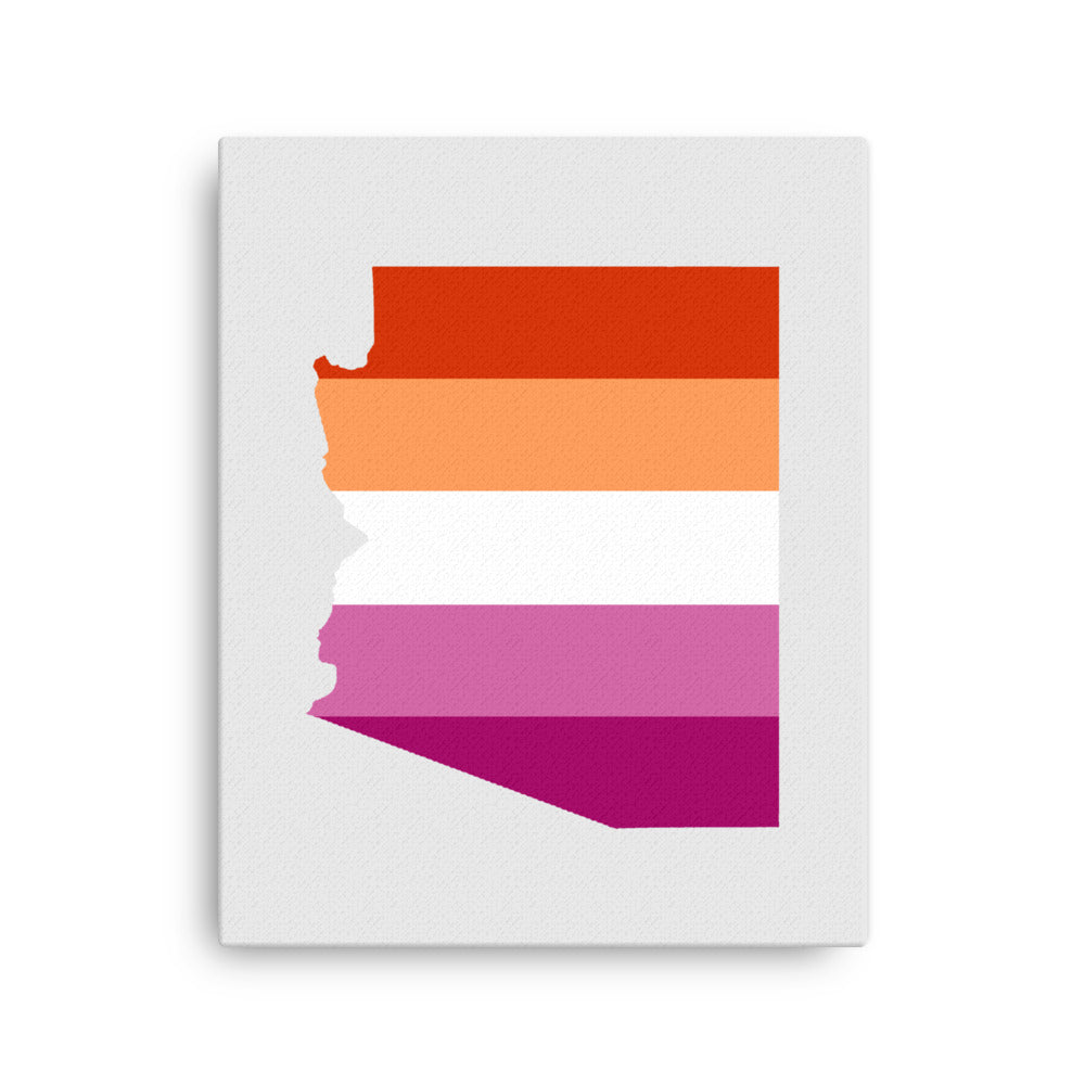 Arizona Lesbian Pride Canvas Wall Art 16in×20in Lesbian Arizona thin-canvas-_in_-16x20-front-63abad68c5fdb