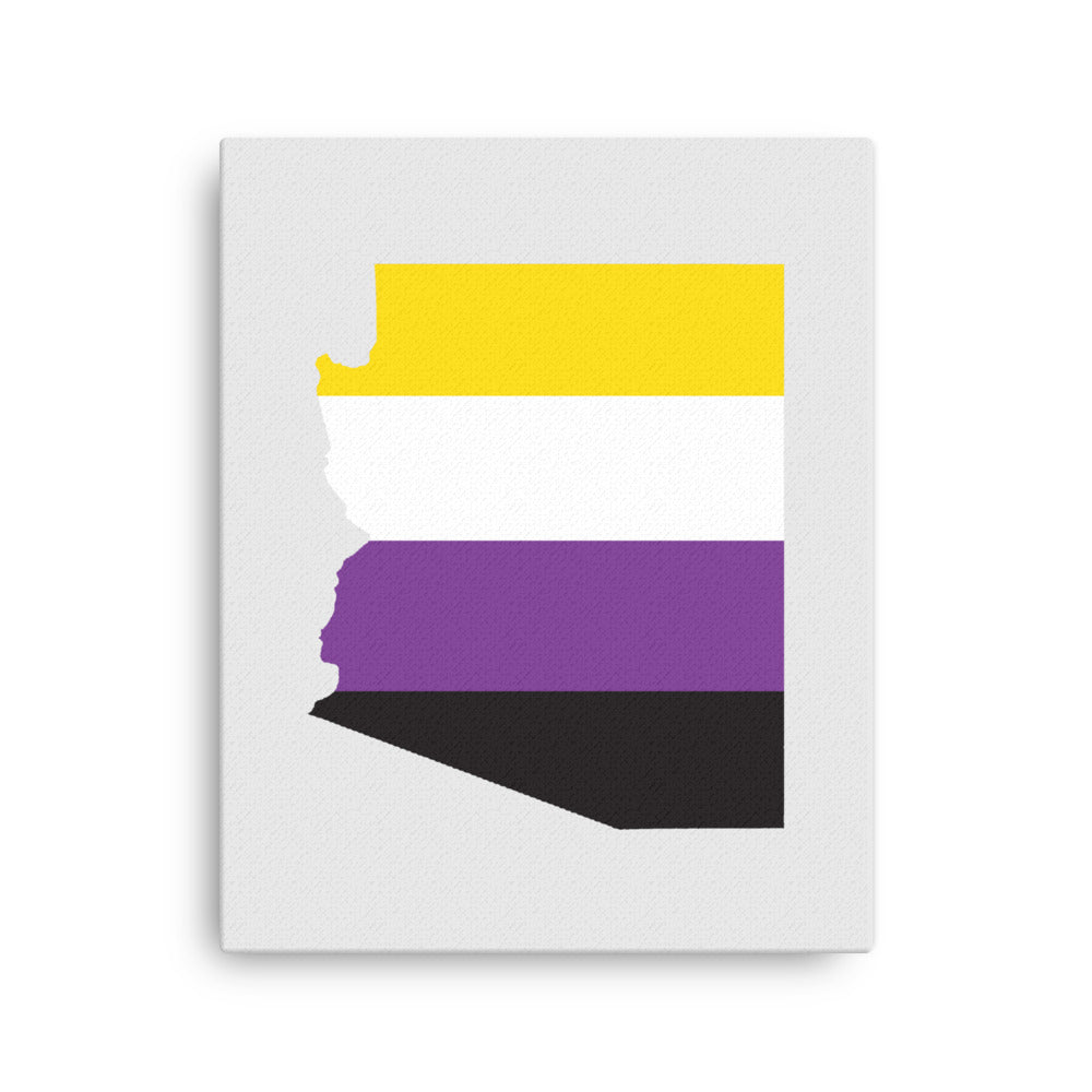 Arizona Nonbinary Enby Pride Canvas Wall Art 16in×20in Nonbinary Arizona thin-canvas-_in_-16x20-front-63abaf930a925