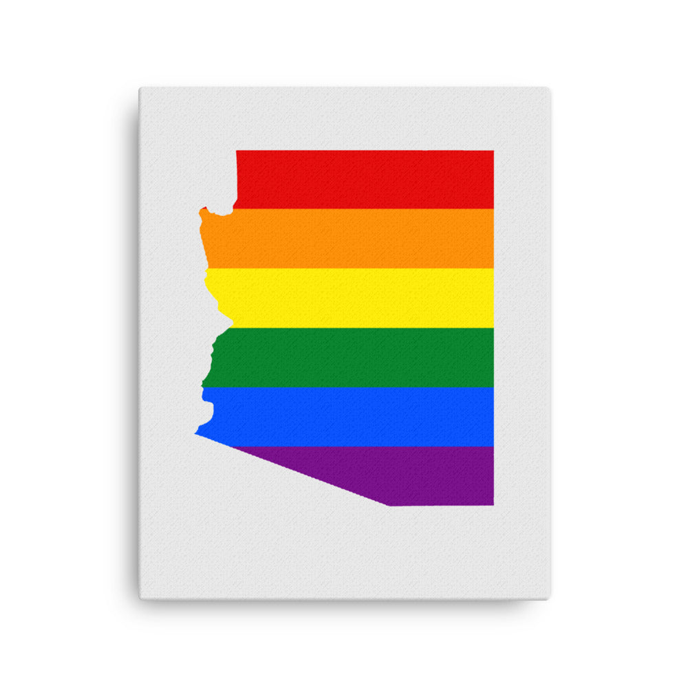 Arizona LGBTQ Pride Canvas Wall Art 16in×20in Pride Arizona thin-canvas-_in_-16x20-front-63acf3450aac8