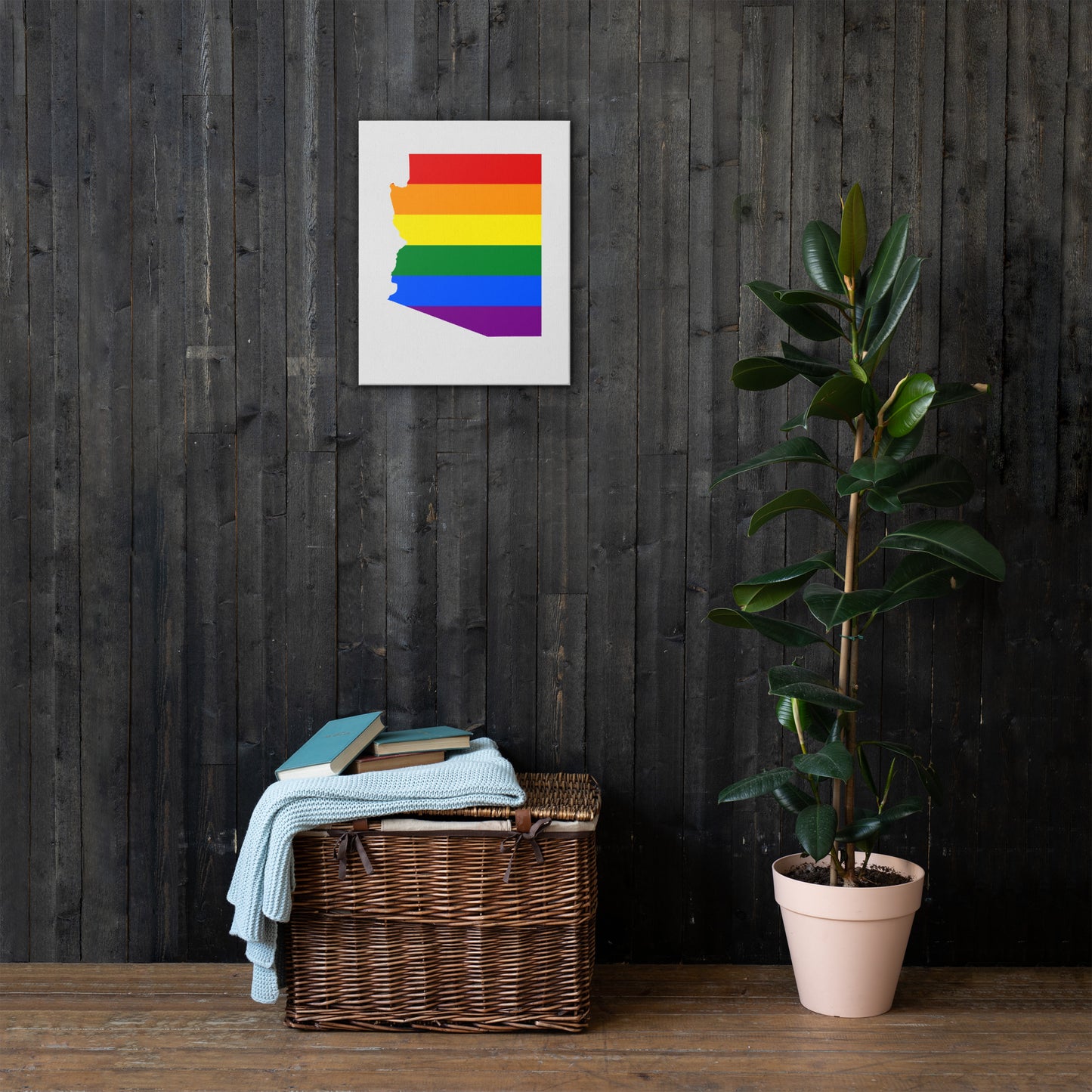 Arizona LGBTQ Pride Canvas Wall Art thin-canvas-_in_-16x20-front-63acf3450ab42