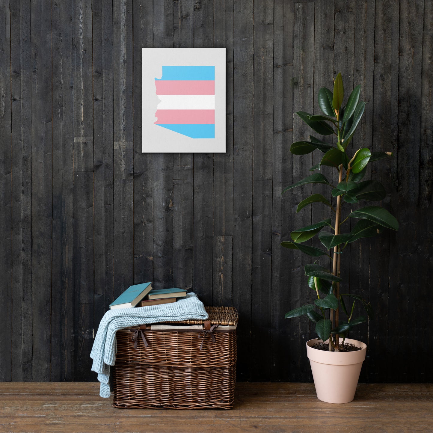 Arizona Transgender Trans Pride Canvas Wall Art thin-canvas-_in_-16x20-front-63acf57423c56