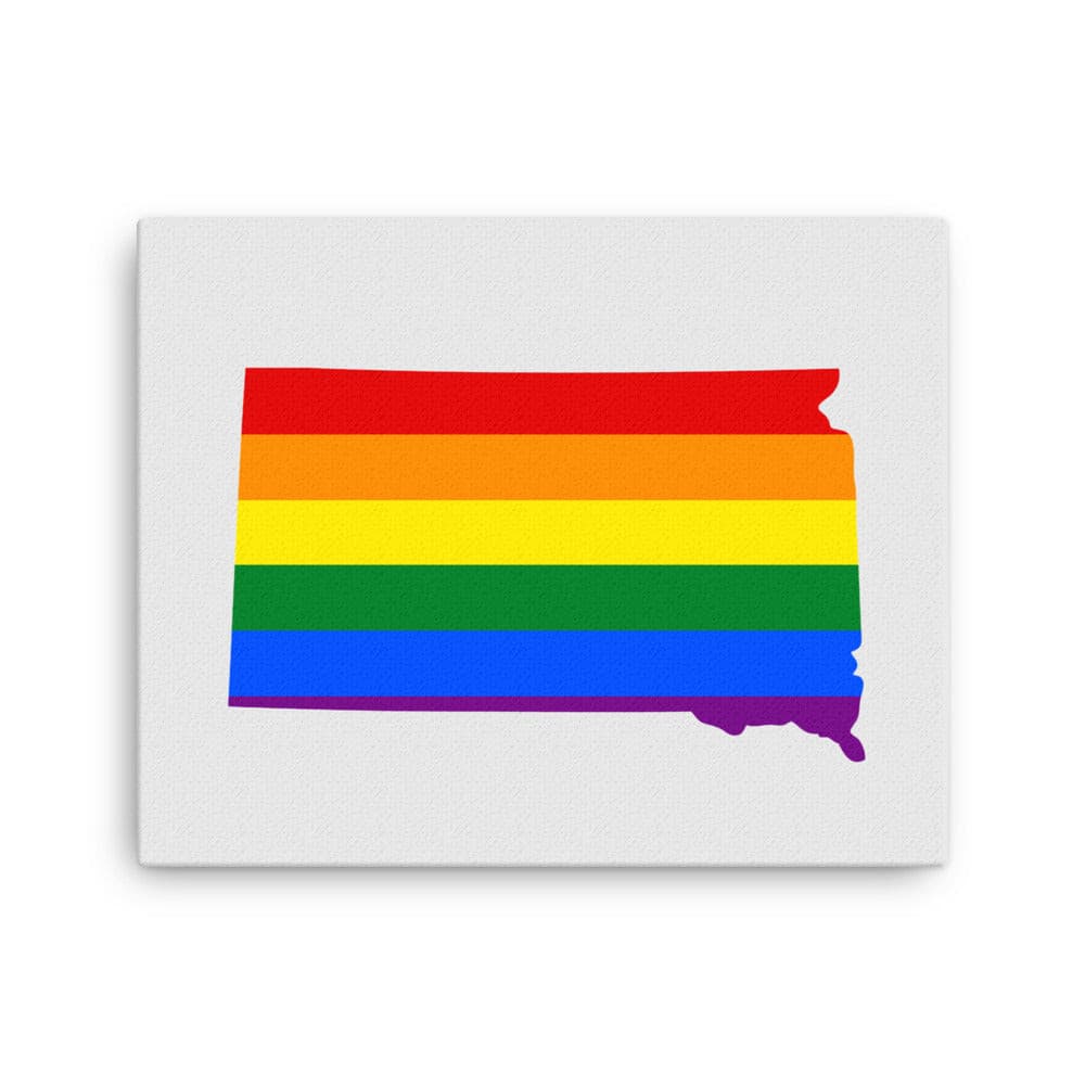 South Dakota LGBTQ Pride Canvas Wall Art 16″×20″ thin-canvas-_in_-16x20-front-641b71d683849