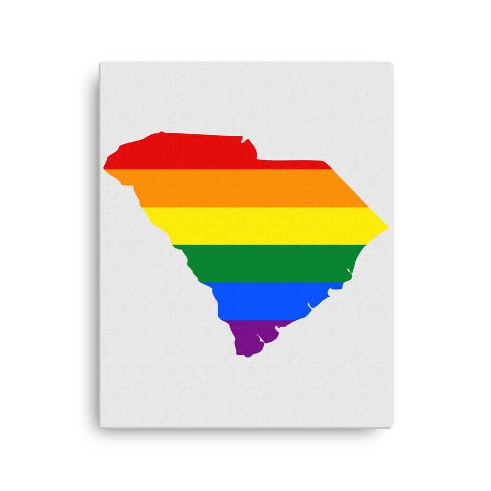 South Carolina LGBTQ Pride Canvas Wall Art 16″×20″ Pride South Carolina thin-canvas-_in_-16x20-front-641c9f425531d