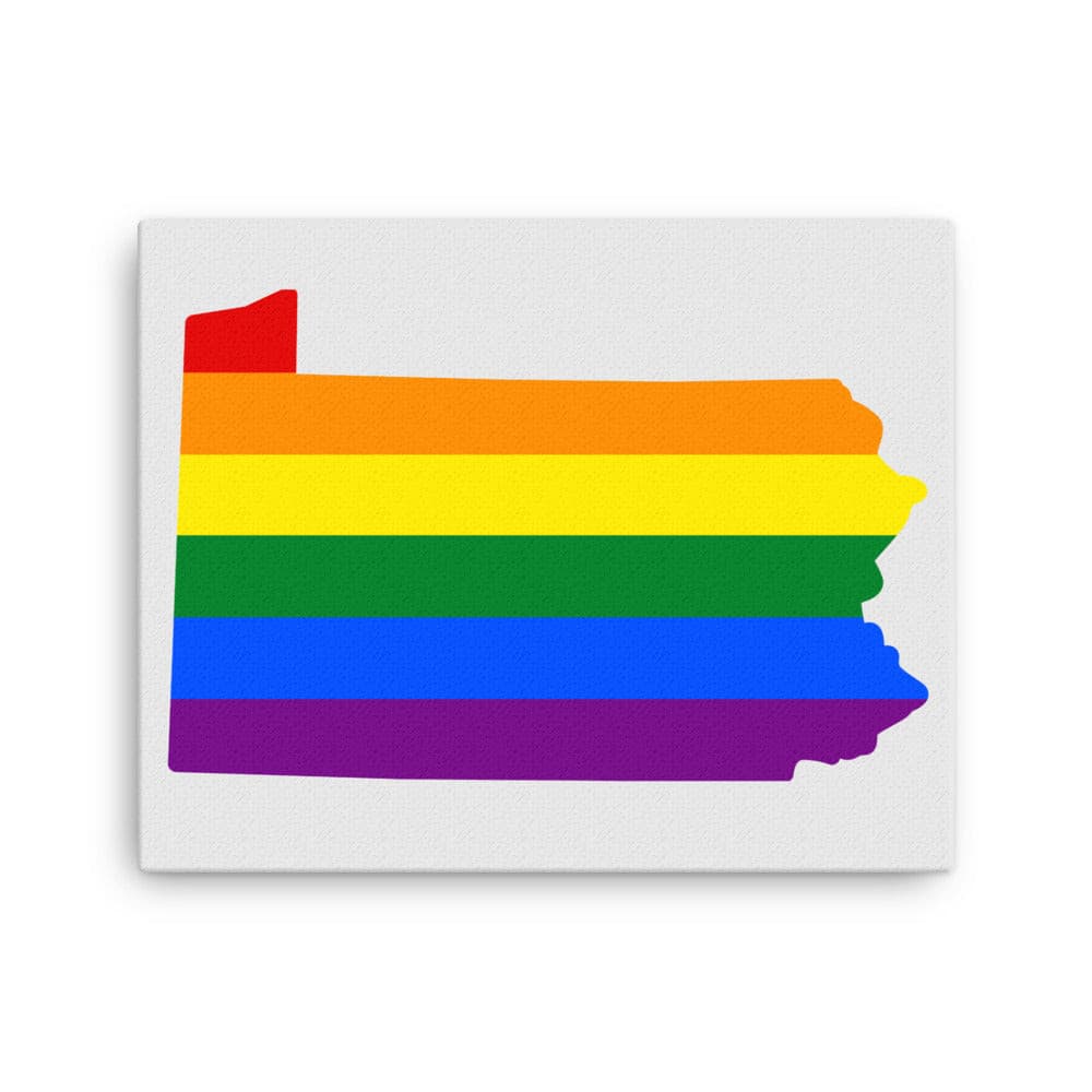 Pennsylvania LGBTQ Pride Canvas Wall Art 16″×20″ Pride Pennsylvania thin-canvas-_in_-16x20-front-64232f21b0d6b